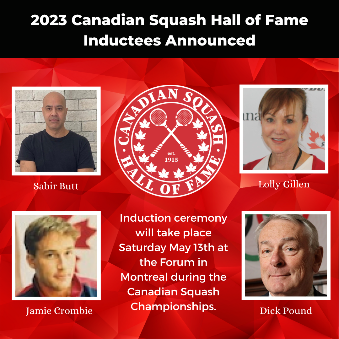 Canada’s Former IOC Vice President Dick Pound headlines Canadian Squash Hall of Fame Class of 2023